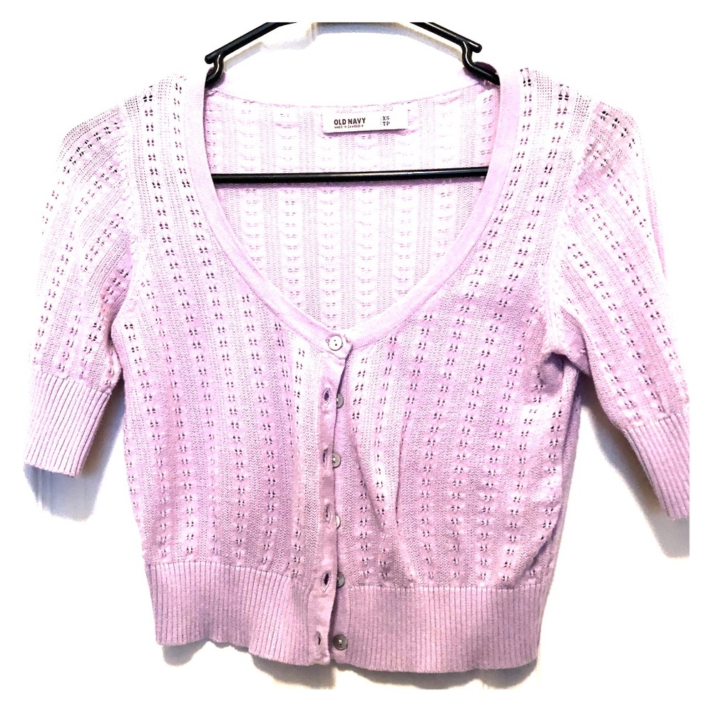 Lavender crop  sweater